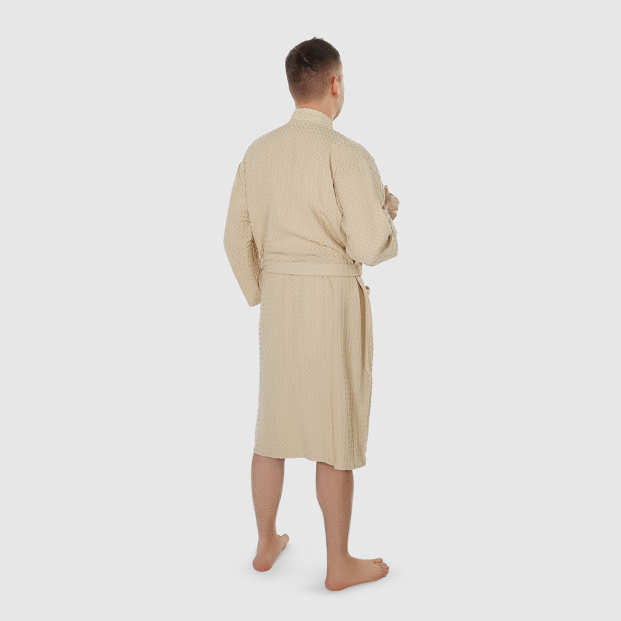 фото Халат мужской asil sauna kimono brown xl вафельный