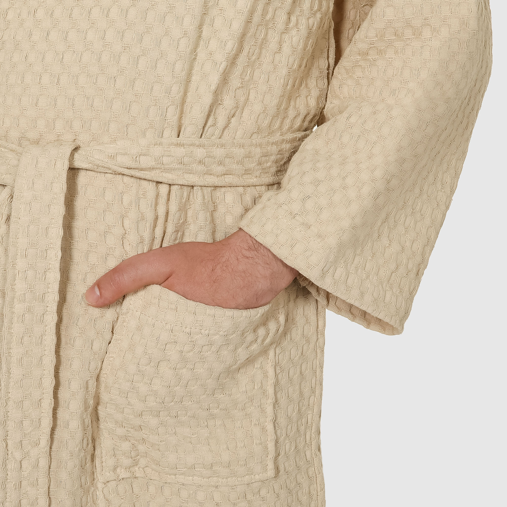 фото Халат мужской asil sauna kimono brown xl вафельный