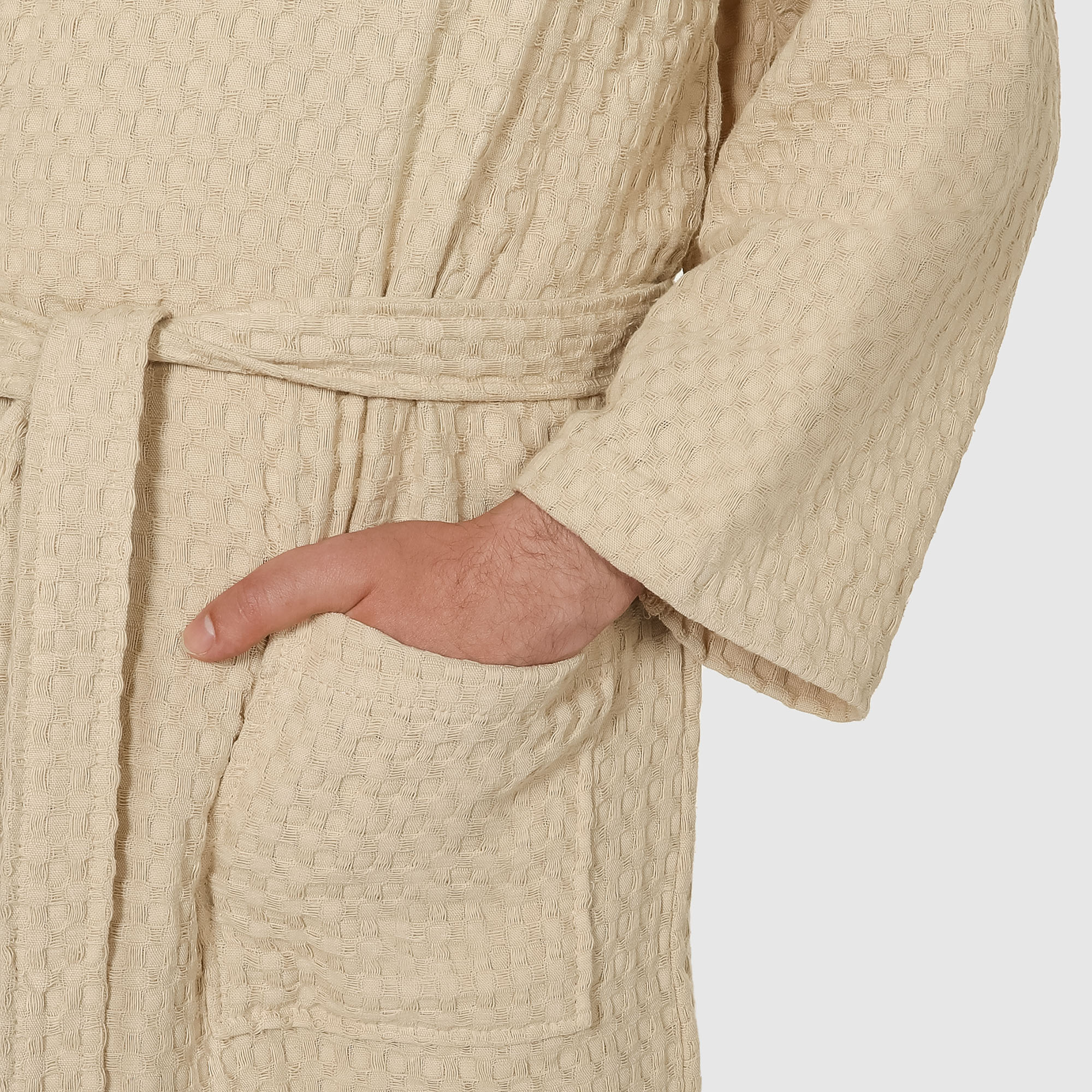 фото Халат мужской asil sauna kimono brown xxxl вафельный