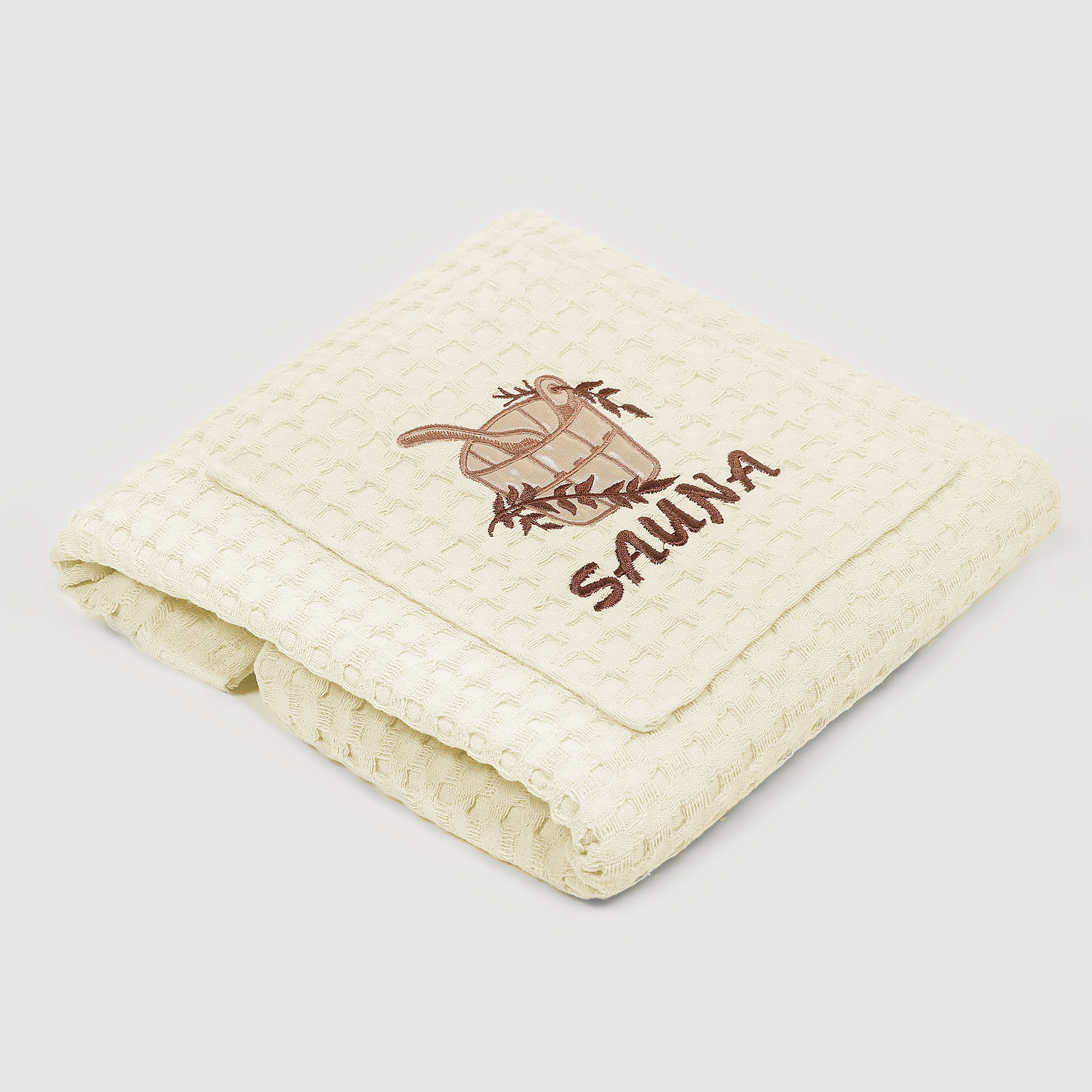 Килт мужской вафельный Asil sauna beige 55х160 см Вид№4