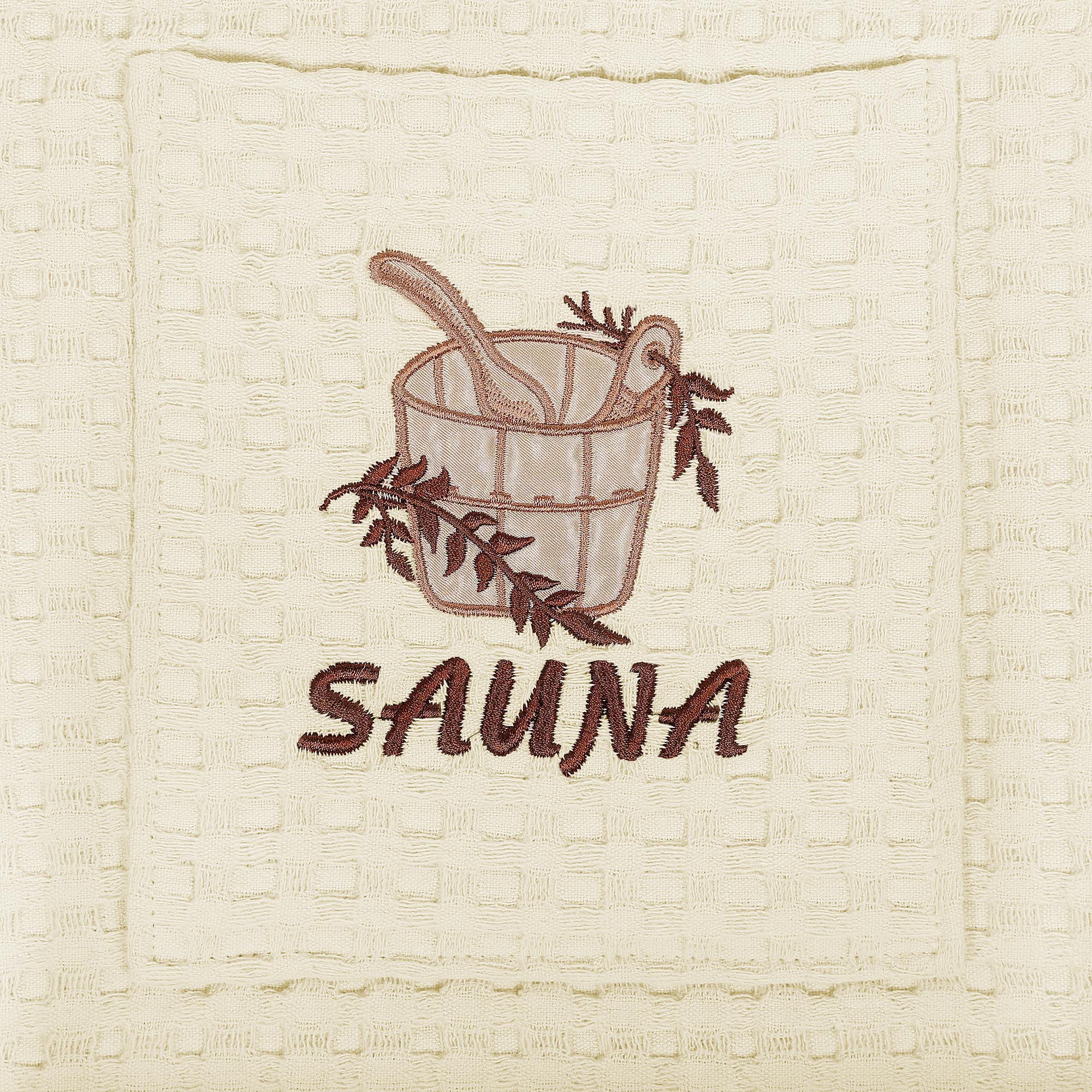 Килт мужской вафельный Asil sauna beige 55х160 см Вид№7