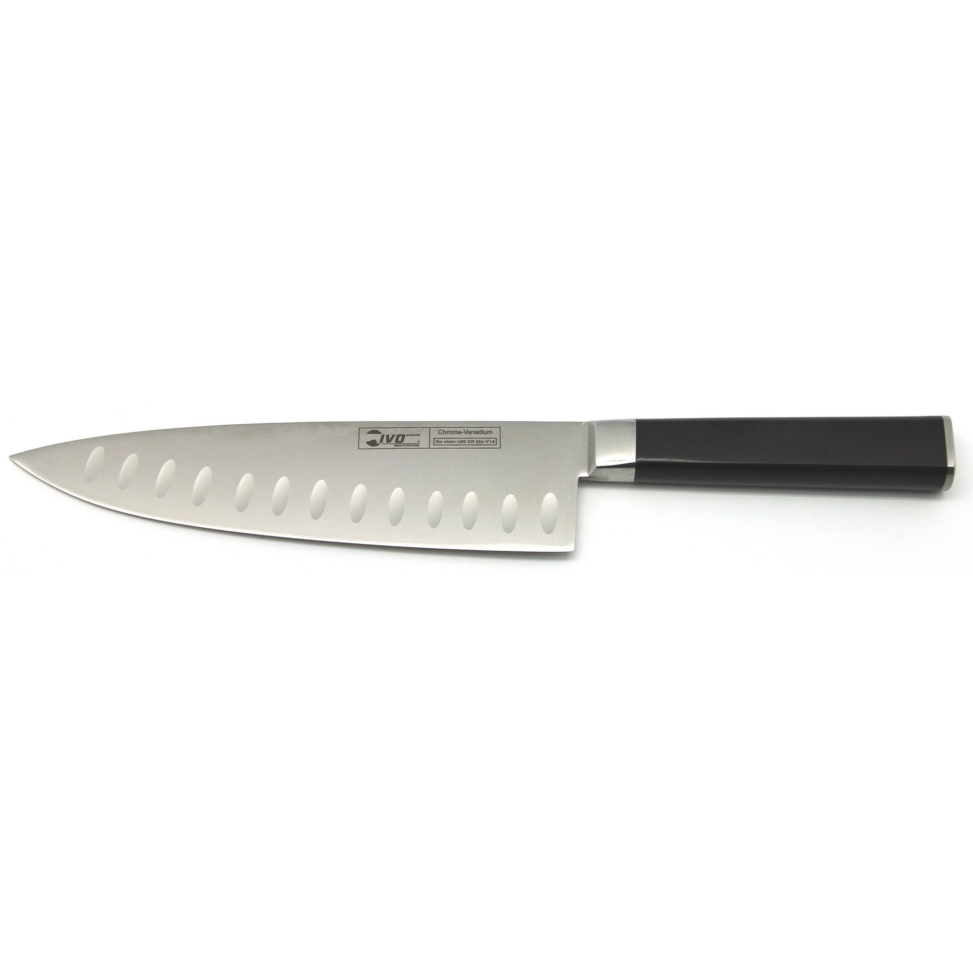 Нож поварской Ivo 43439.20 с канавками 20см нож для хлеба 20см virtu black ivo
