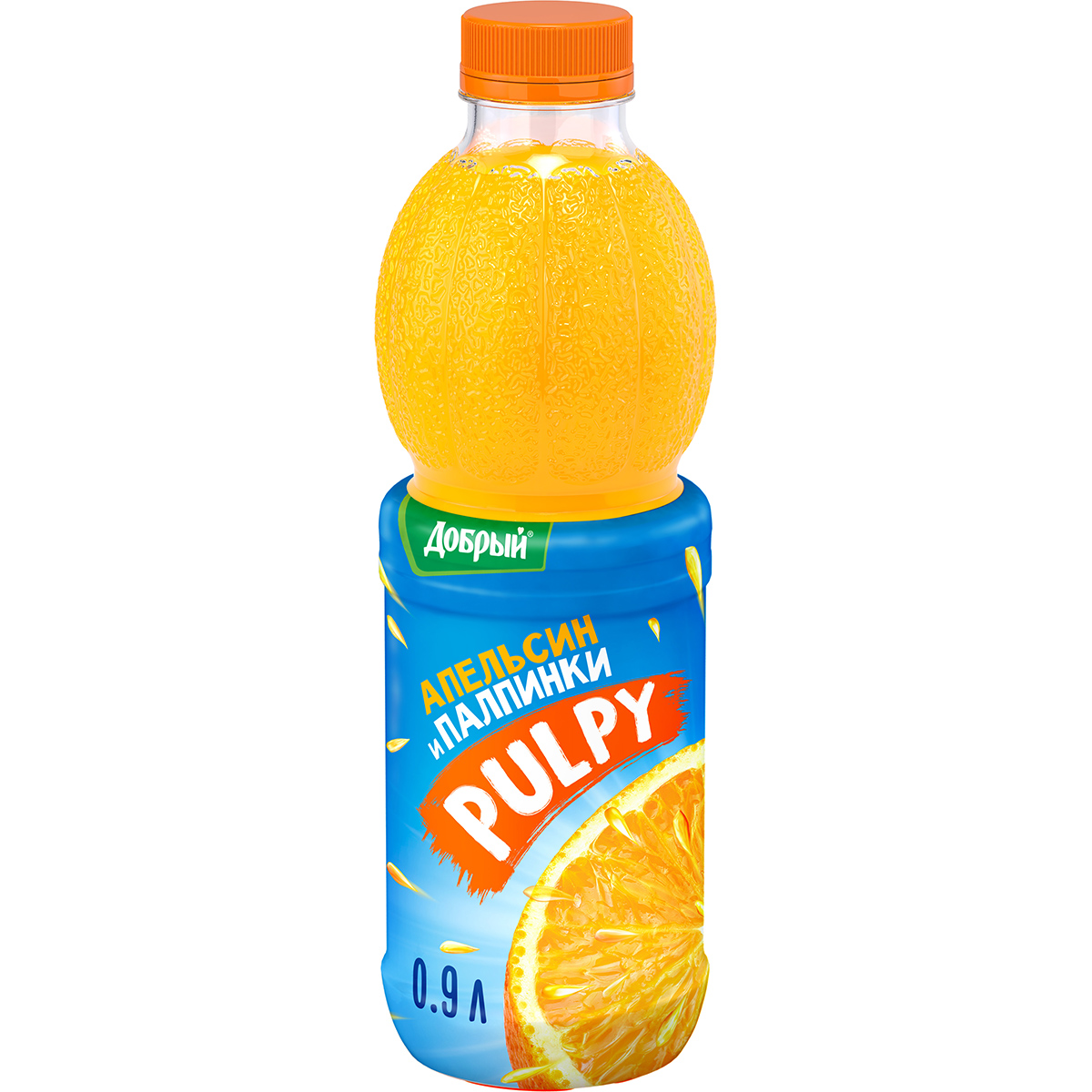 Напиток сокосодержащий Добрый Pulpy Апельсин с мякотью 0,9 л