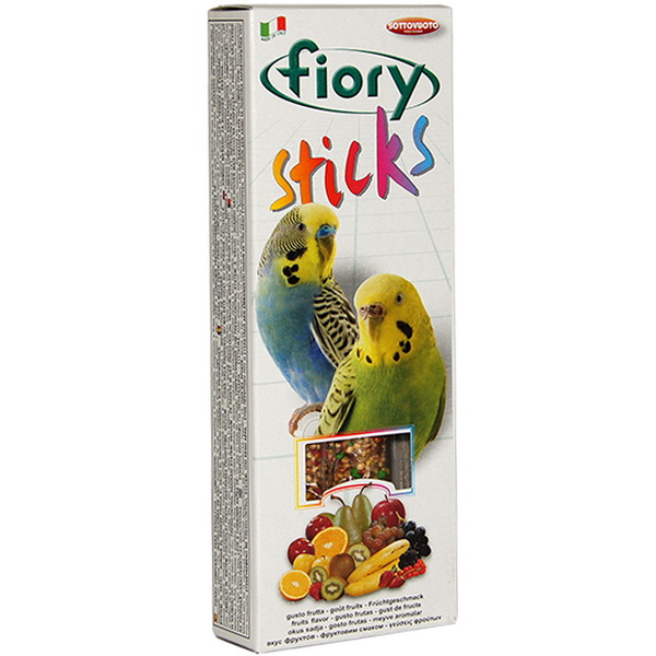 Лакомство Fiory Sticks для волнистых попугаев с фруктами 60 чика просо корм для попугаев 500 гр