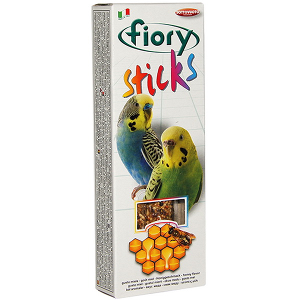 Лакомство Fiory Sticks для волнистых попугаев с медом 60 чика просо корм для попугаев 500 гр