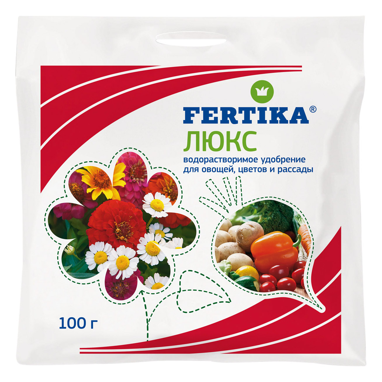 Удобрение ФЕРТИКА ЛЮКС 100Г удобрение нов агро для томатов перцев и баклажан 0 9кг