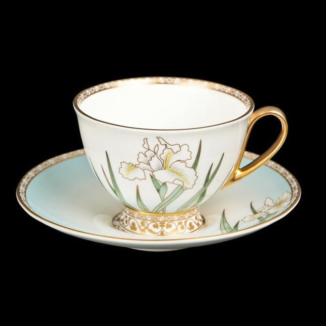Чашка с блюдцем Hankook Ирис Low чайная чайная чашка из янтаря ирис бронза
