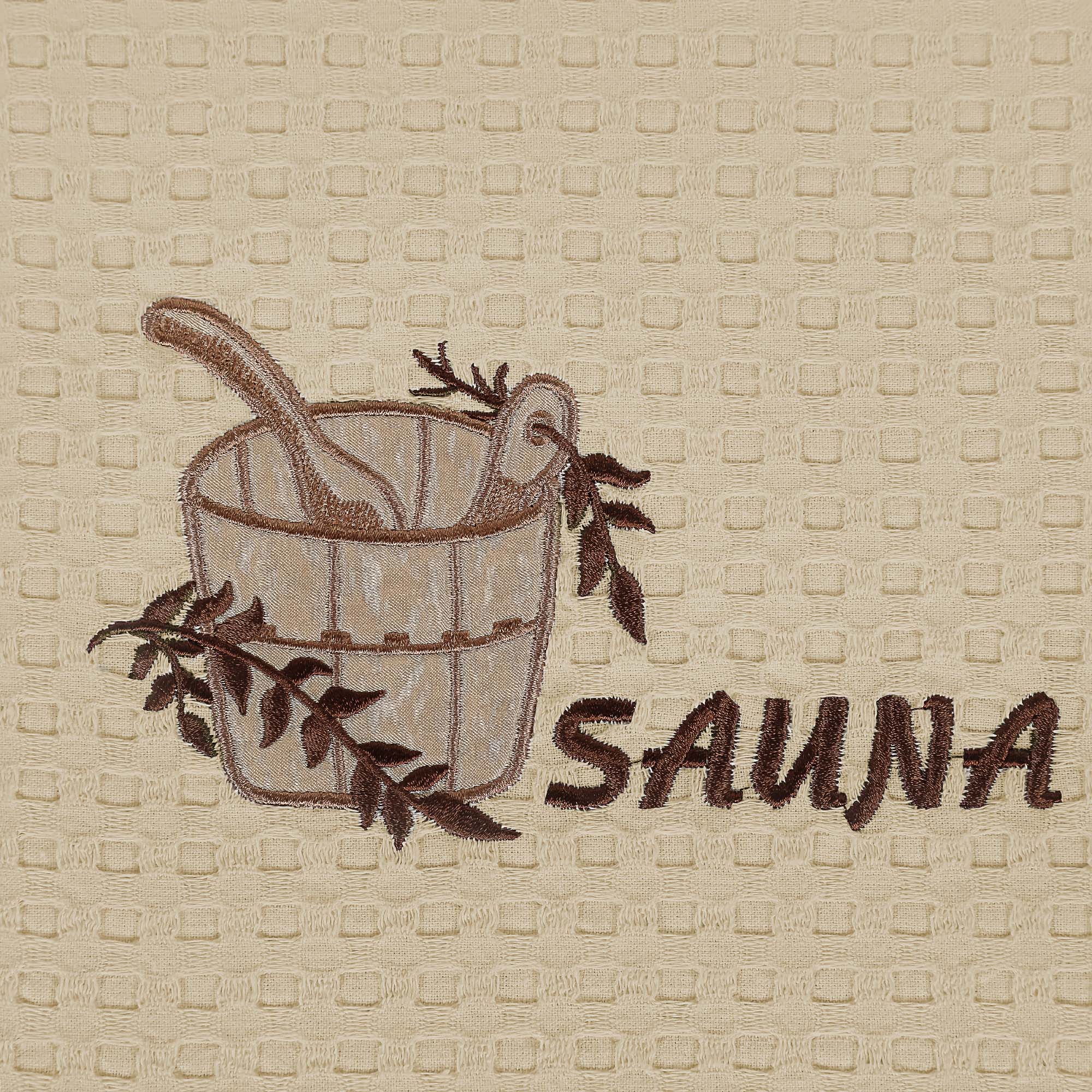 фото Полотенце вафельное asil sauna brown 100x150