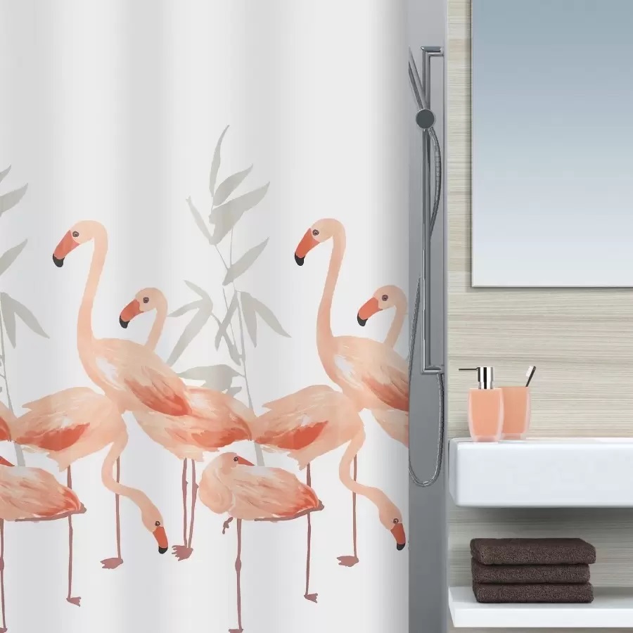 Штора для ванной комнаты Spirella Flamingo 1016355 цена и фото