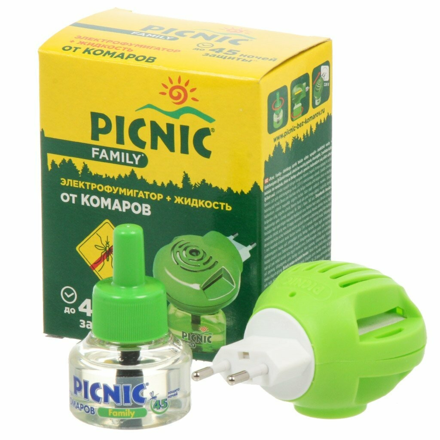 

Средство Picnic Family инсектицидное электрофумигатор и жидкое 30 мл