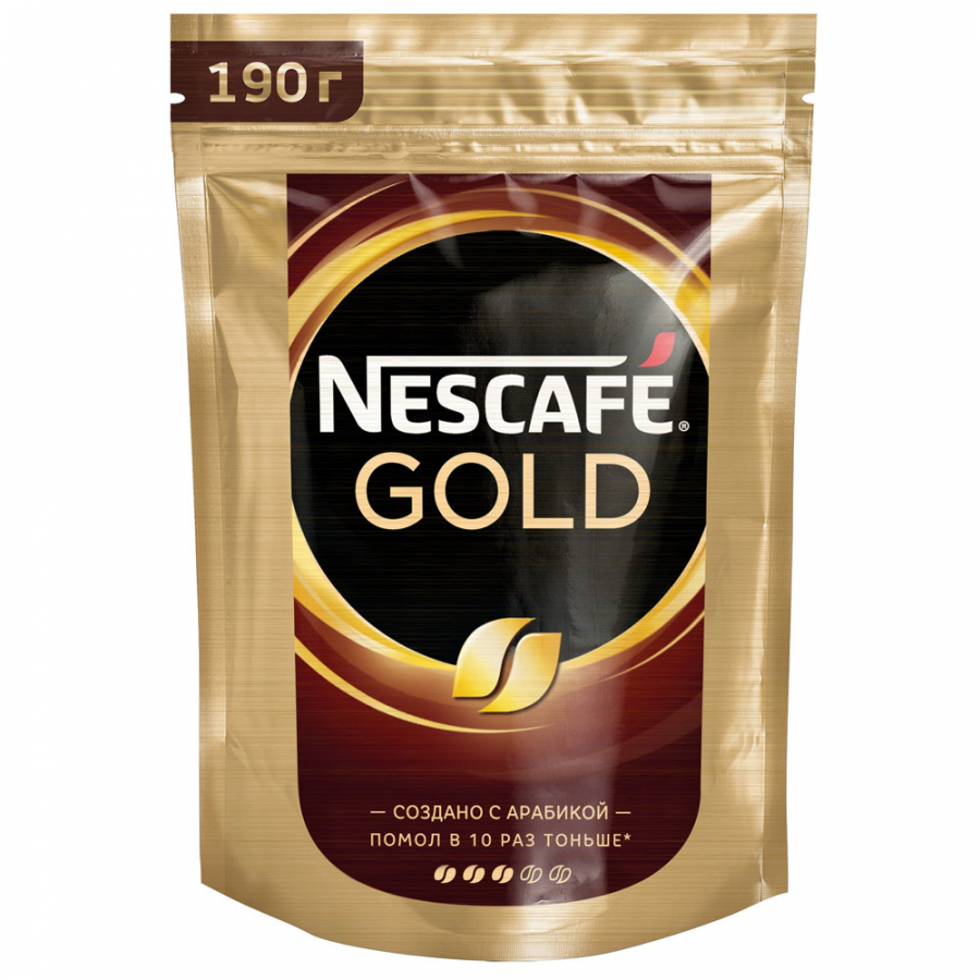Кофе растворимый Nescafe Gold сублимированный , 190 г кофе растворимый tchibo gold selection сублимированный 190 г