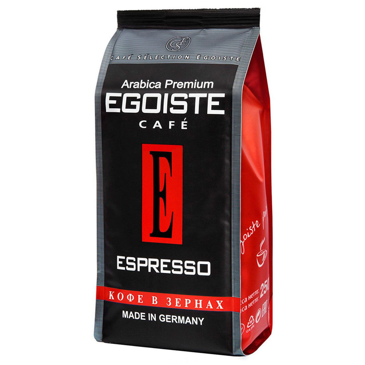 Кофе в зернах Egoiste Espresso 250 г кофе rioba в зернах в у 1 кг