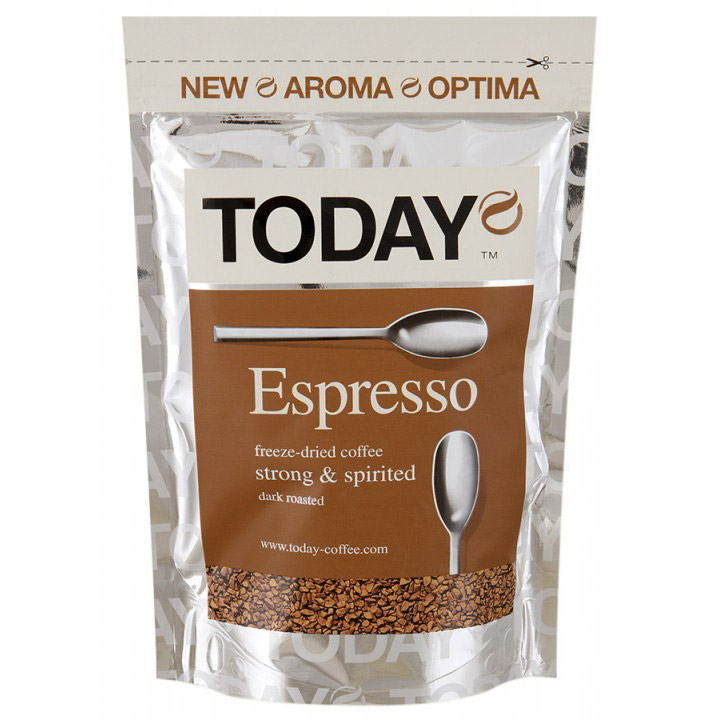 Кофе растворимый Today Espresso 75 г кофе растворимый today in fi 95 г
