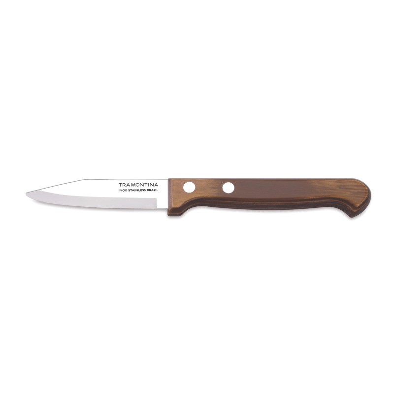 Нож овощной Tramontina Polywood деревянная ручка 8 см нож обвалочный tramontina churrasco polywood 15 см