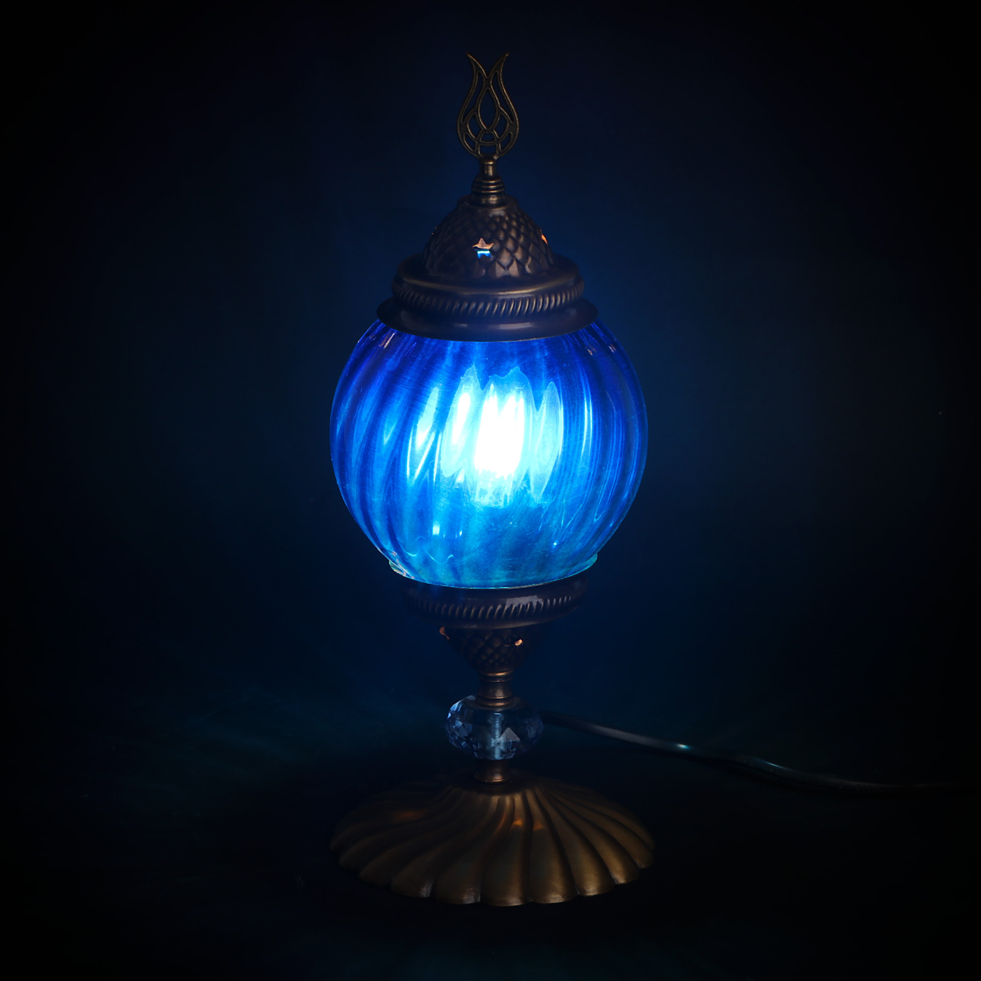 фото Лампа настольная exotic мозайка синяя