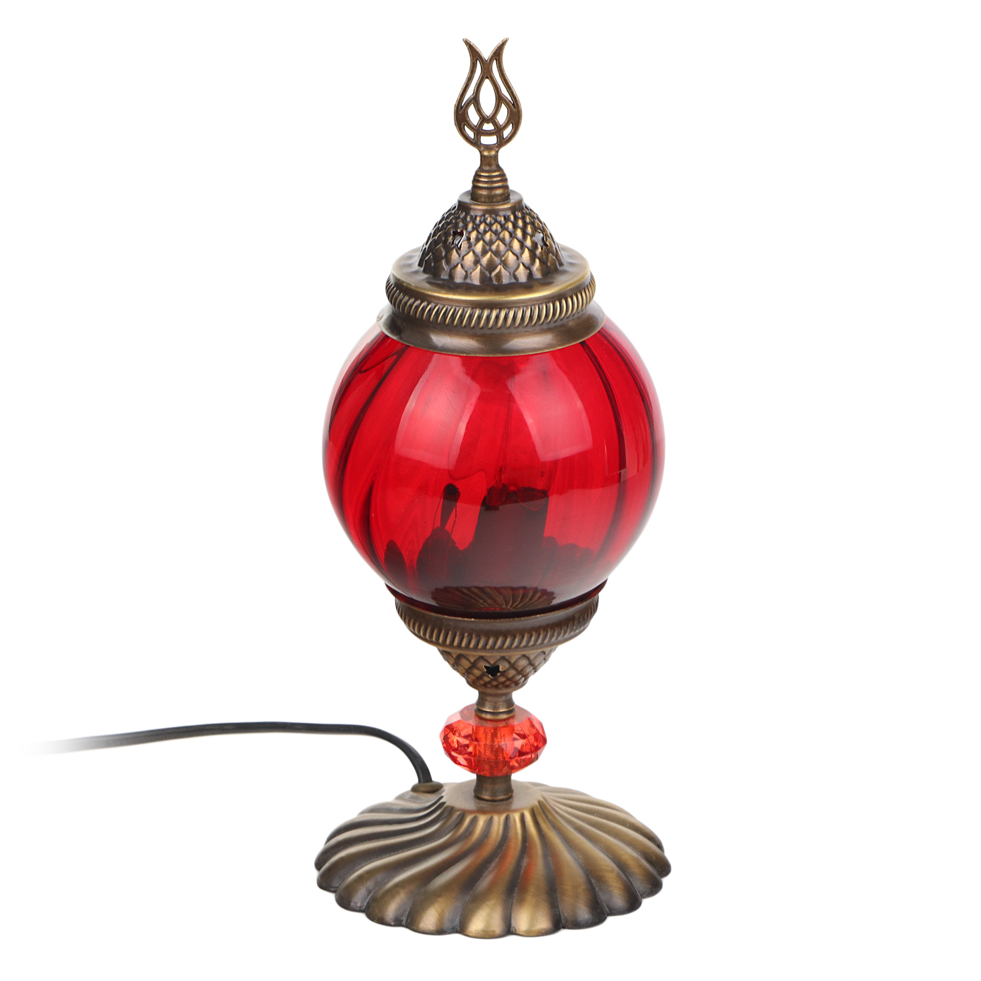 Лампа настольная Exotic мозайка красная, 30х15 см