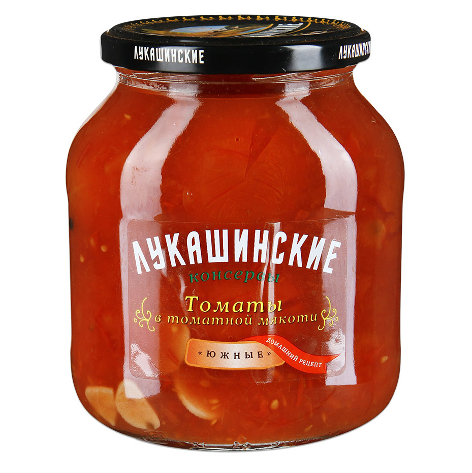 Томаты Лукашинские в томатной мякоти 670 г томаты маринованные лукашинские по деревенски 720 мл
