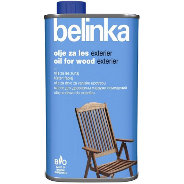 Масло Belinka 0.5л для древесины снаружи помещений, цвет бесцветное