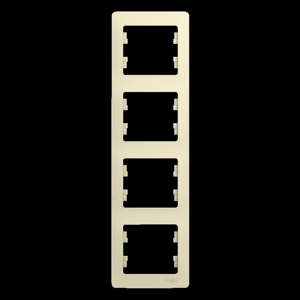

Рамка Schneider Electric Glossa 4 поста вертикальная бежевый (GSL000208)