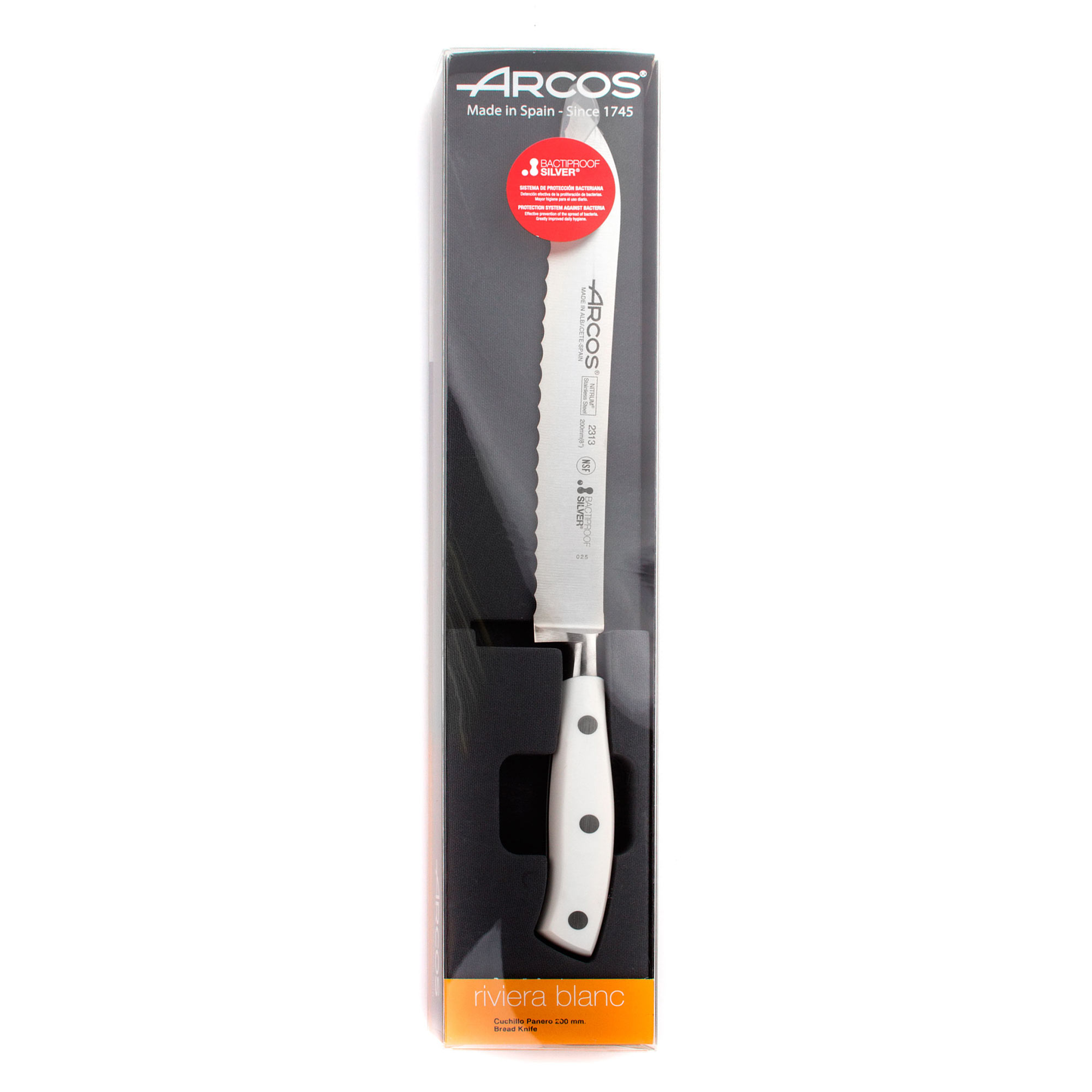 Нож для хлеба Arcos 20 см (231324W), цвет белый - фото 5