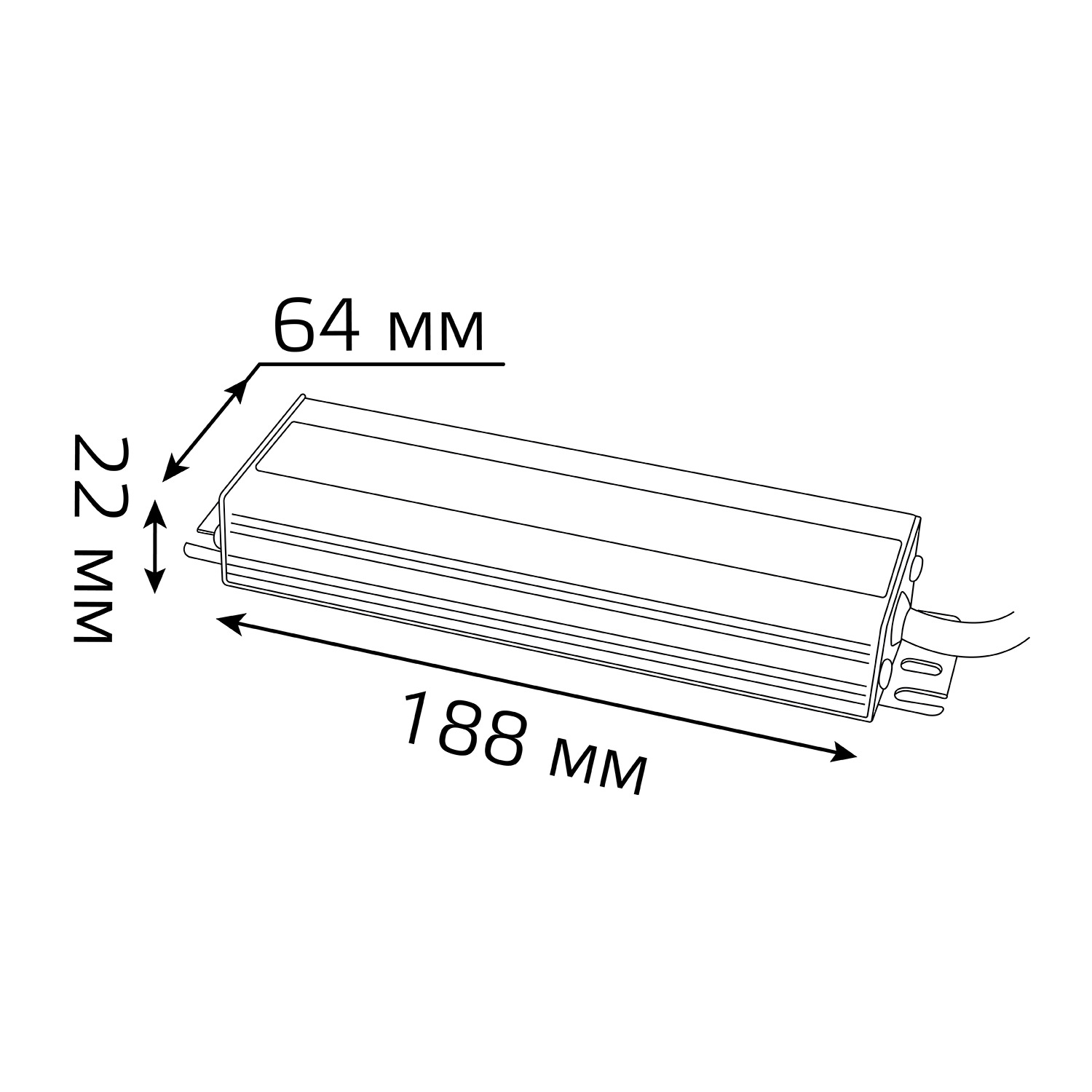 Блок питания для светодиодной ленты пылевлагозащищенный 100W 12V IP66 1/15 Вид№5