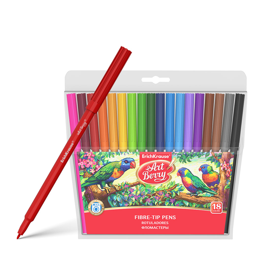 Набор фломастеров Erich krause  18 цветов (33051) набор фломастеров blendy pens 14 шт