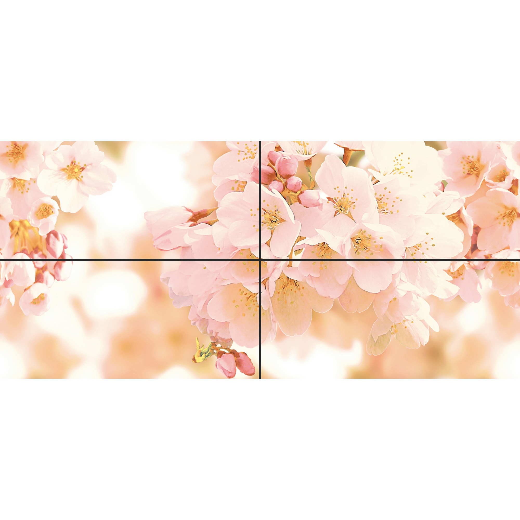 

Панно Cersanit Sunrise Cherry 40x88 см CW2H454DT, Белый;розовый