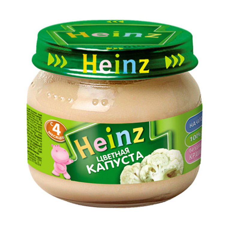 Пюре овощное Heinz Цветная капуста 80 г бефстроганов сытоедов из говядины с картофельным пюре замороженный 320 гр