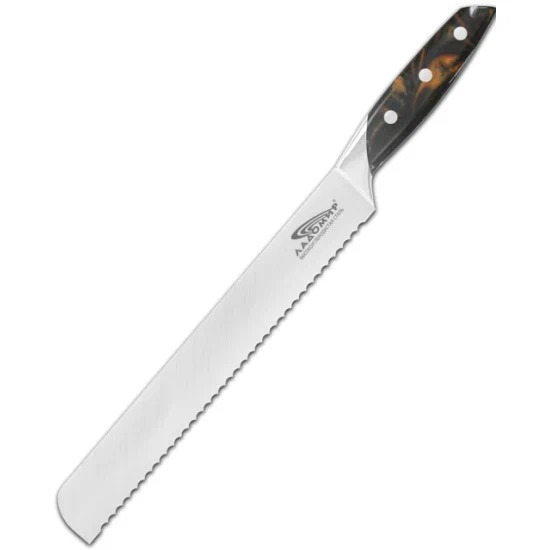 Нож хлебный Ладомир 20 см черный
