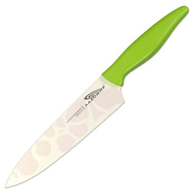 Нож поварской Ладомир 20 см зеленый