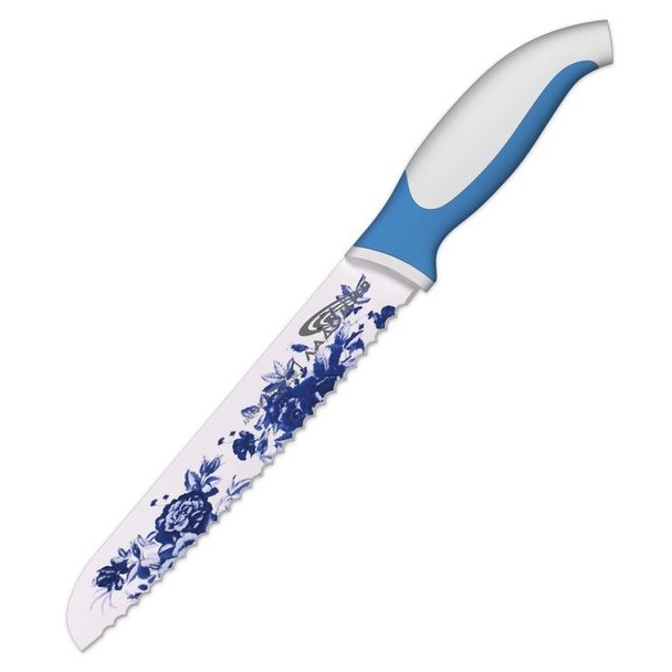 Нож хлебный Ладомир 20 см голубой