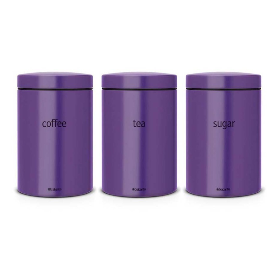 Набор контейнеров Brabantia 1,4 л 3 пр Purple набор пакетов фасовочных фиолетовый 24 х 37 см 8 мкм 500 шт