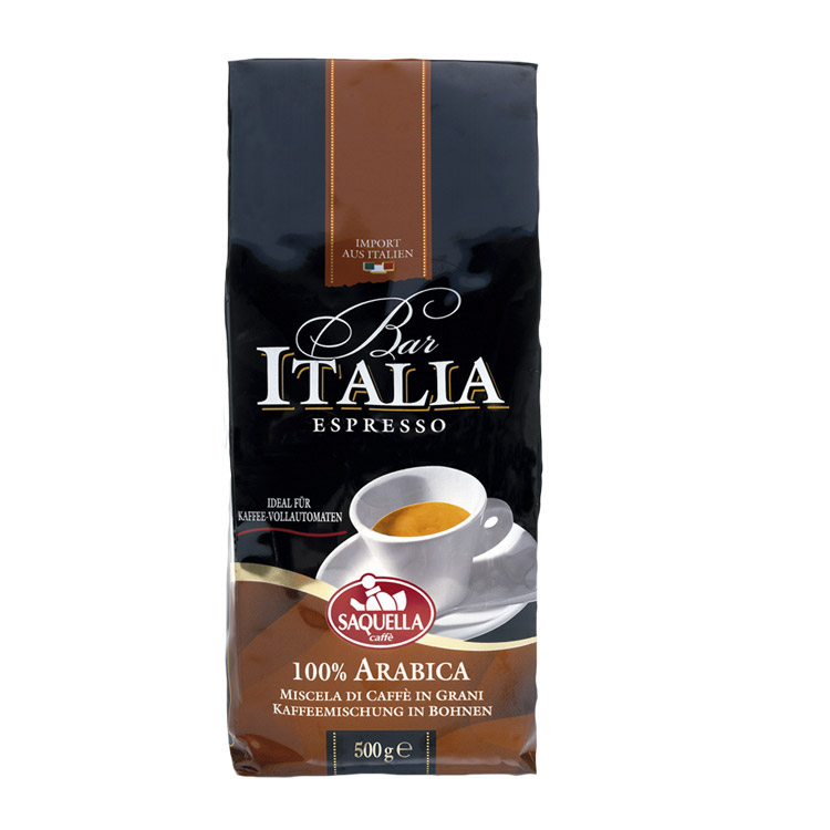 Кофе в зернах Saquella Bar Italia Arabica 500 г кофе в зернах caffe vergnano arabica 100% 250 г