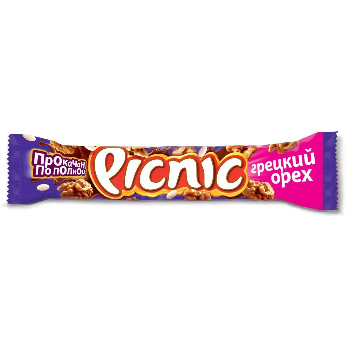 Батончик Picnic Грецкий орех, 52 г батончик шоколадный picnic грецкий орех 52 г