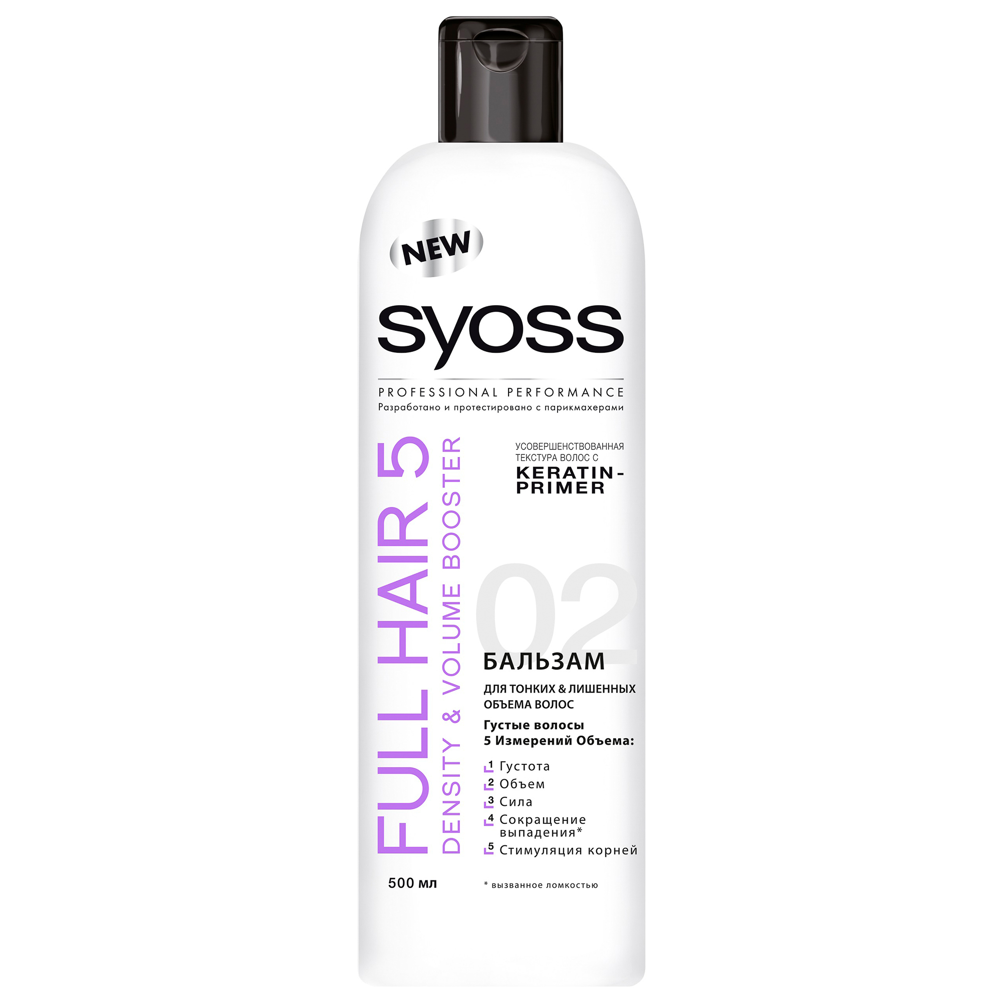 Бальзам SYOSS Full Hair 5D для тонких и лишенных объема волос 500 мл крем бальзам для рук смягчение и питание 75 г