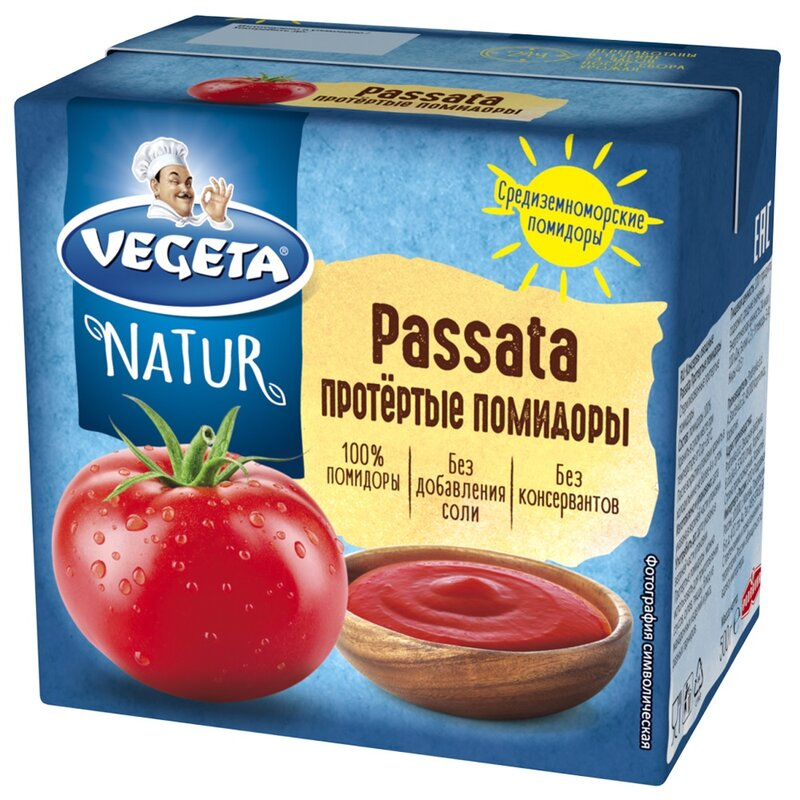 Томаты Vegeta протертые 500 г томаты юнона маринованные 700 гр