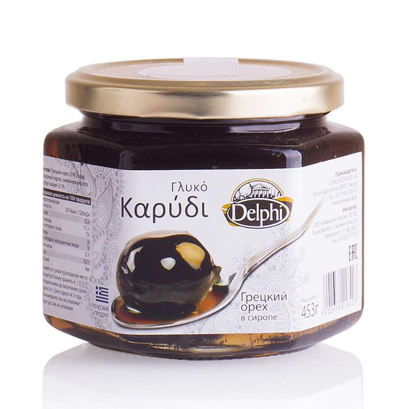 Грецкий орех Delphi в сиропе 453 г мороженое лекарство для карлсона грецкий орех в кленовом сиропе 12% 500 г