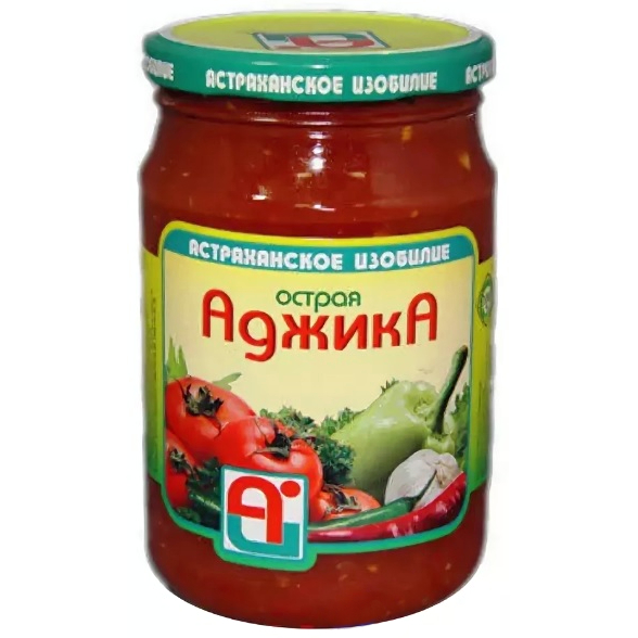 Аджика Астраханское изобилие острая, 500 г томаты консервированные астраханское изобилие 1 л