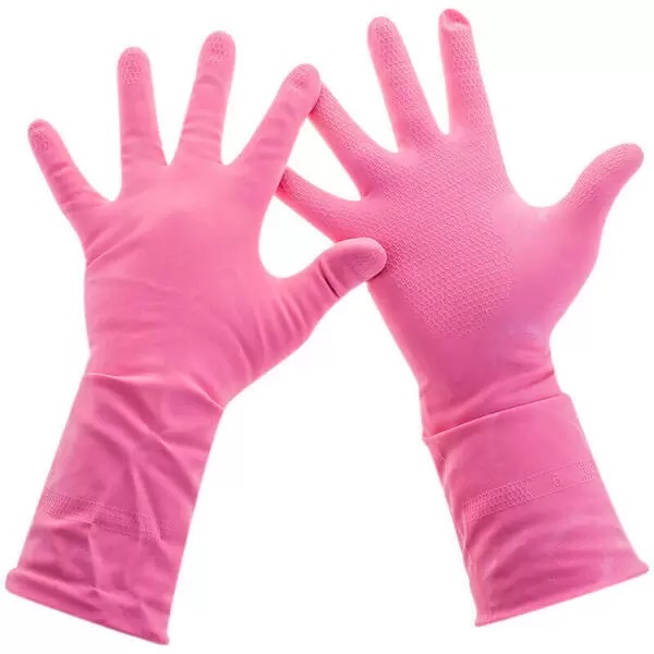 Перчатки хозяйственные Paclan (407140), цвет розовый, размер s - фото 2