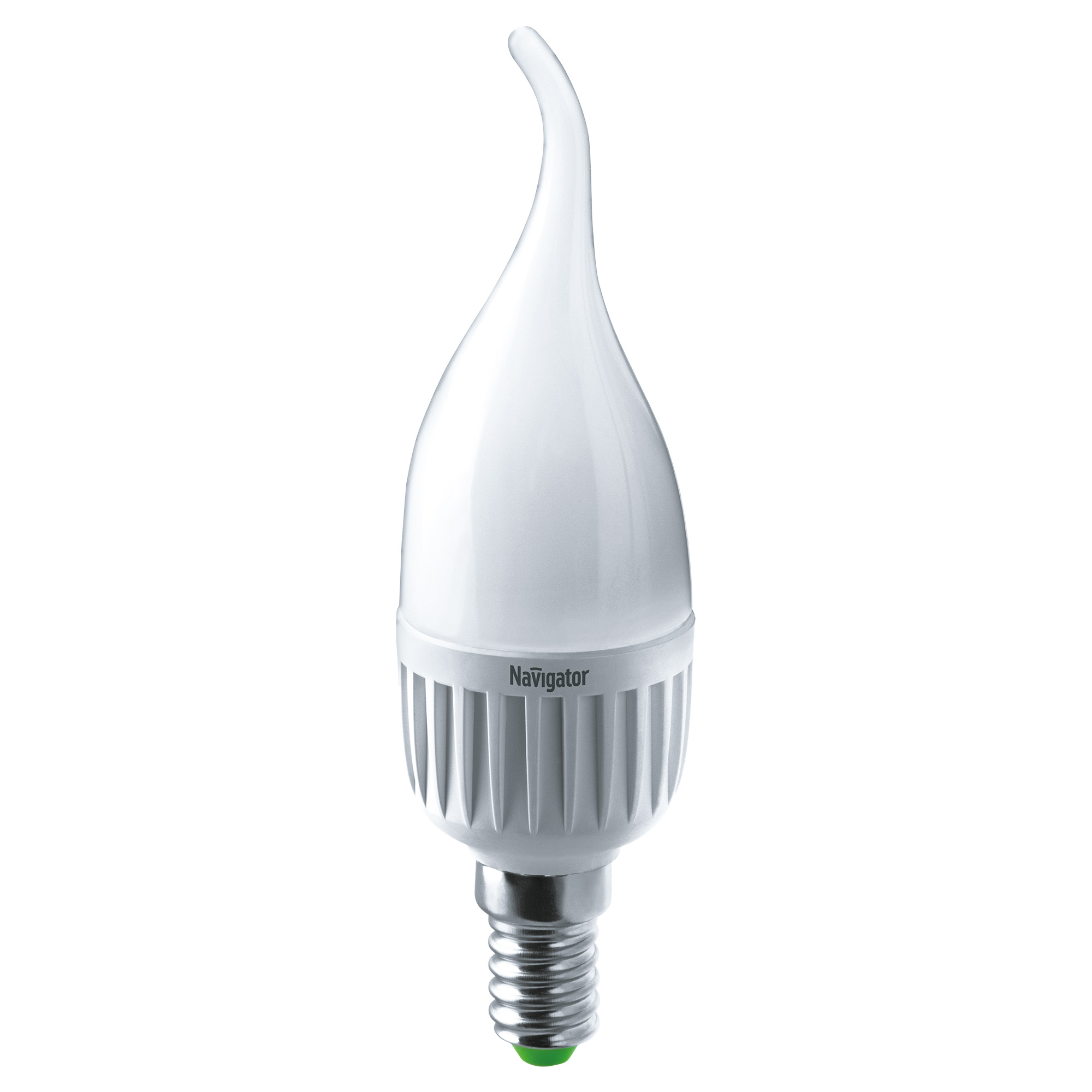 Лампа светодиодная Navigator свеча на ветру матовая 7Вт цоколь E14 (теплый свет)