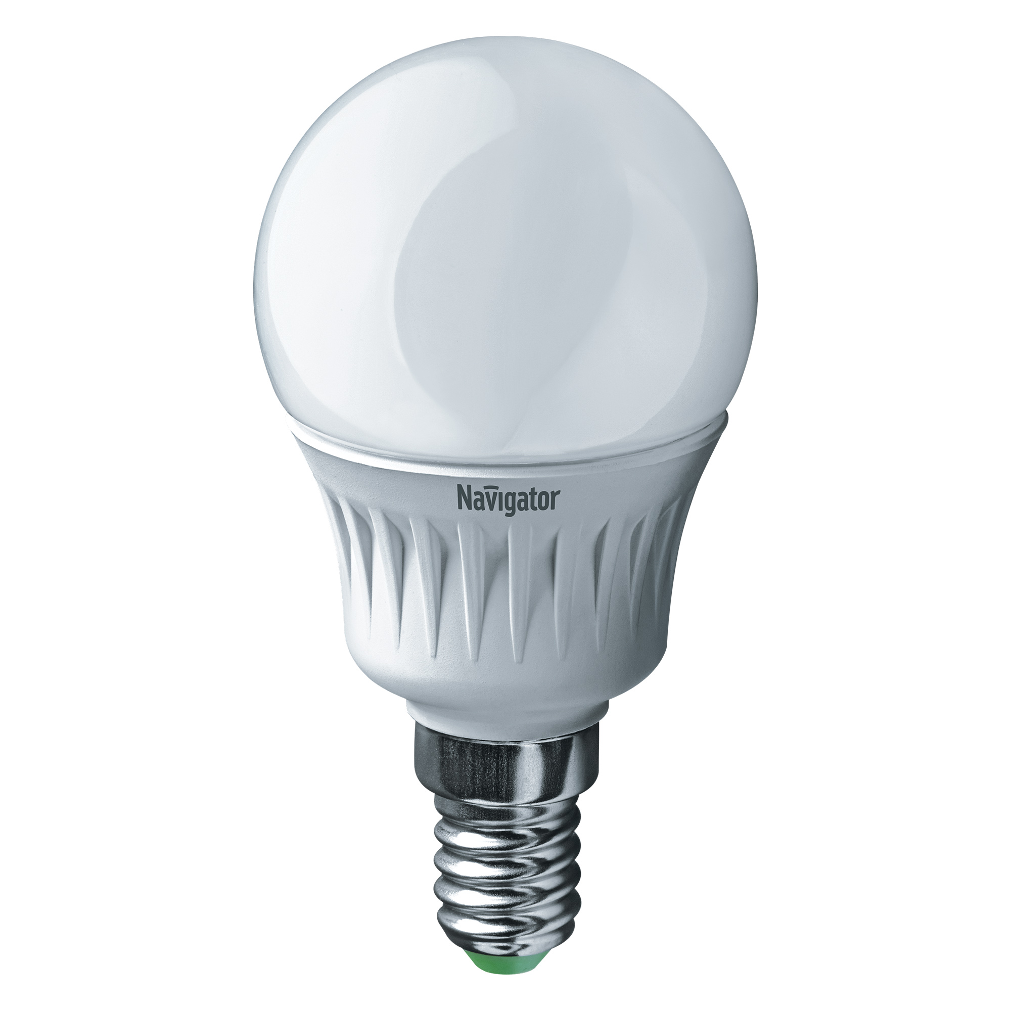 Лампа светодиодная Navigator шарик матовая 7Вт цоколь E14 (холодный свет) эра б0029044 светодиодная лампа шарик led smd p45 9w 840 e27