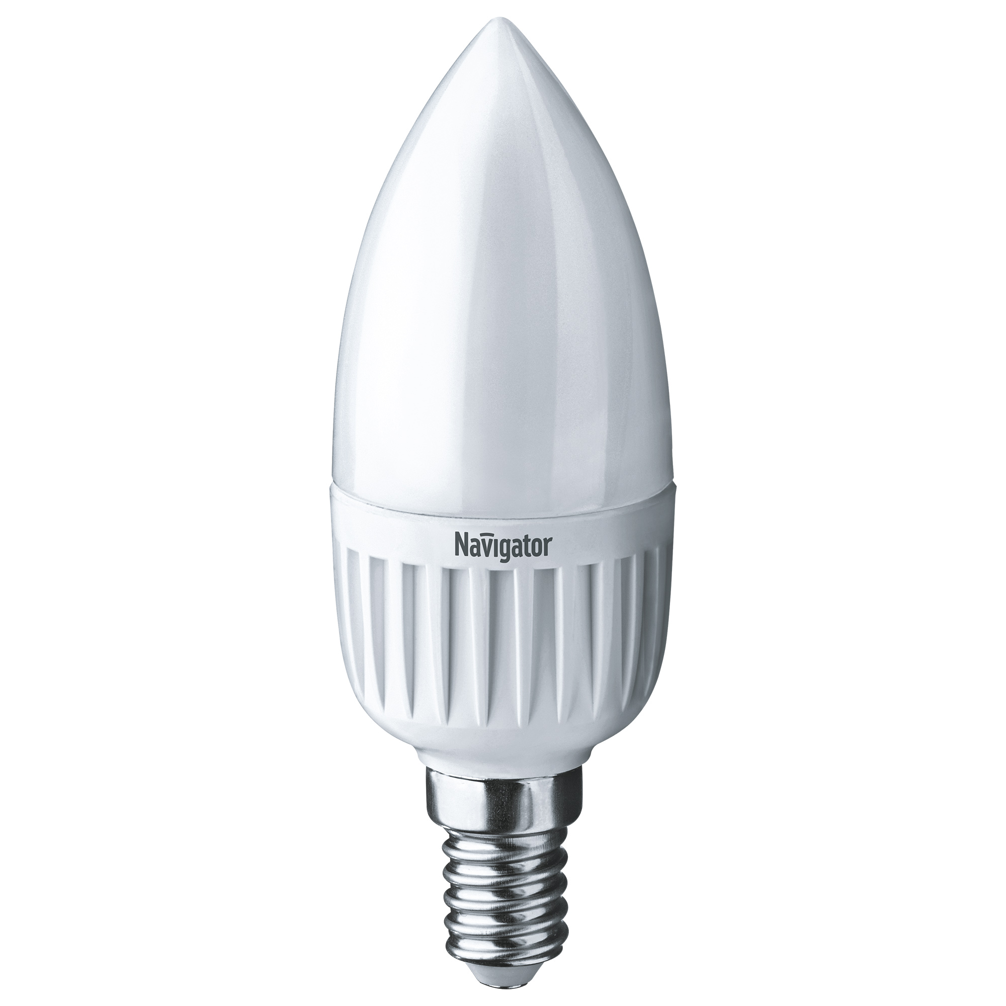 Лампа светодиодная Navigator свеча матовая 7Вт цоколь E14 (теплый свет) лампа светодиодная navigator шарик прозрачная 4вт цоколь e27 теплый свет