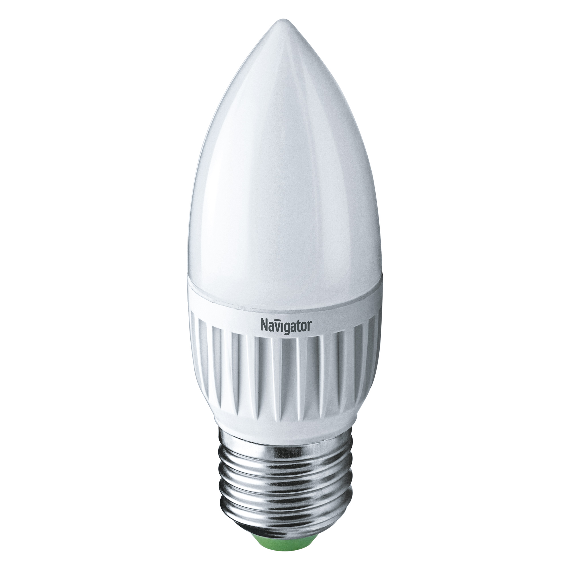 Лампа светодиодная Navigator свеча матовая 7Вт цоколь E27 (холодный свет) лампа люминесцентная navigator t5 28вт цоколь g5 холодный свет