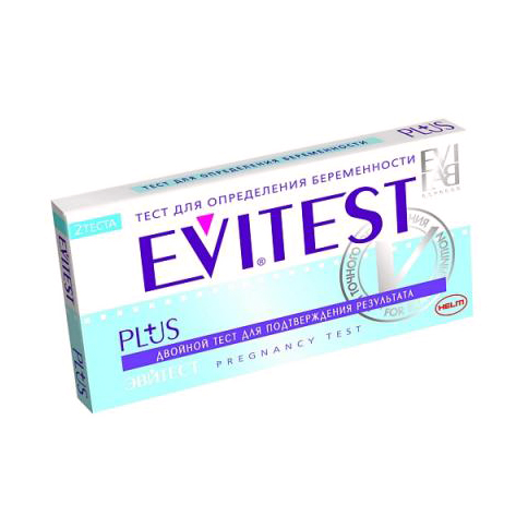 Тест на определение беременности Evitest Plus 2 шт тест для определения беременности evitest 1 шт