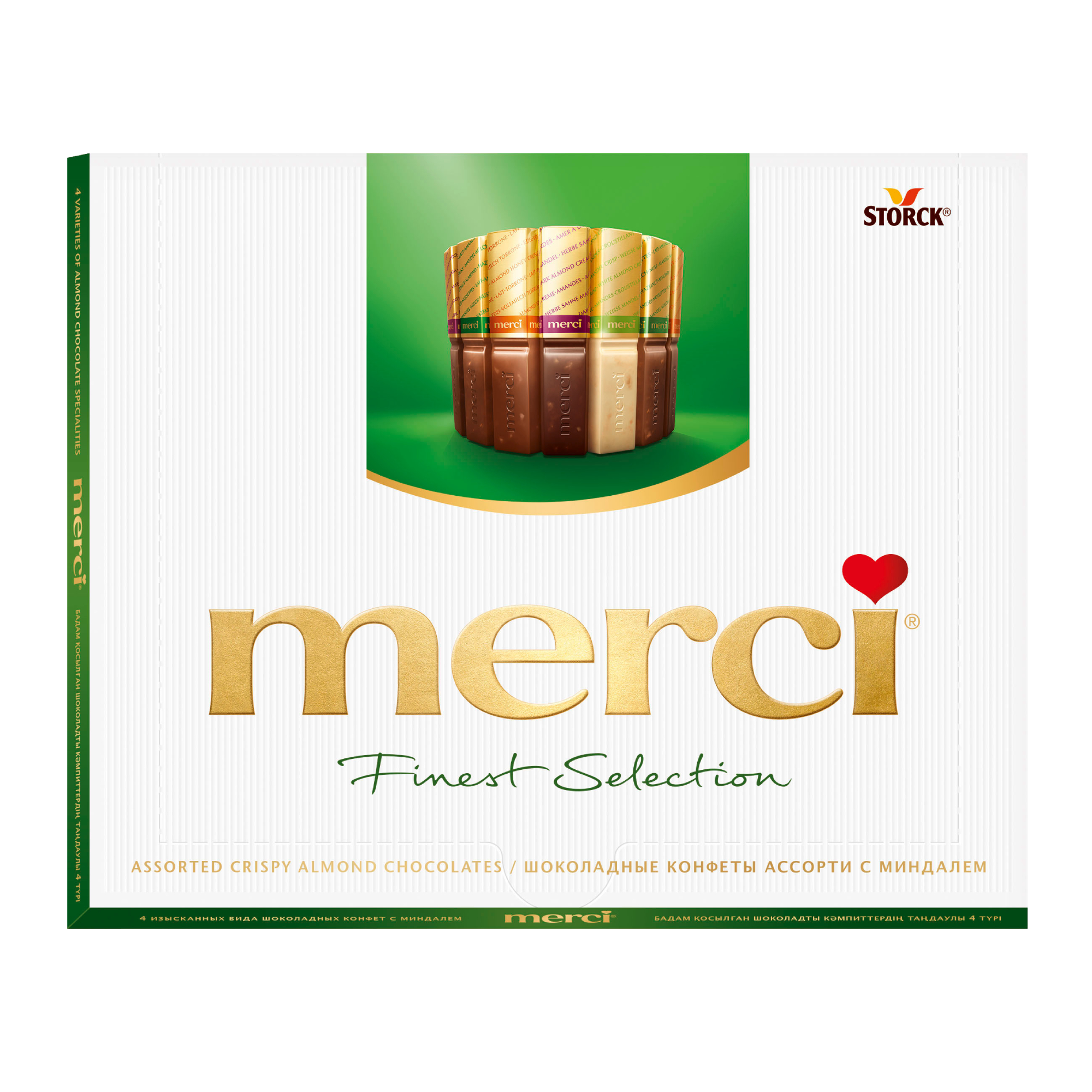 Конфеты Мерси ассорти с миндалем 250 г набор конфет из тёмного шоколада merci ассорти 250 г