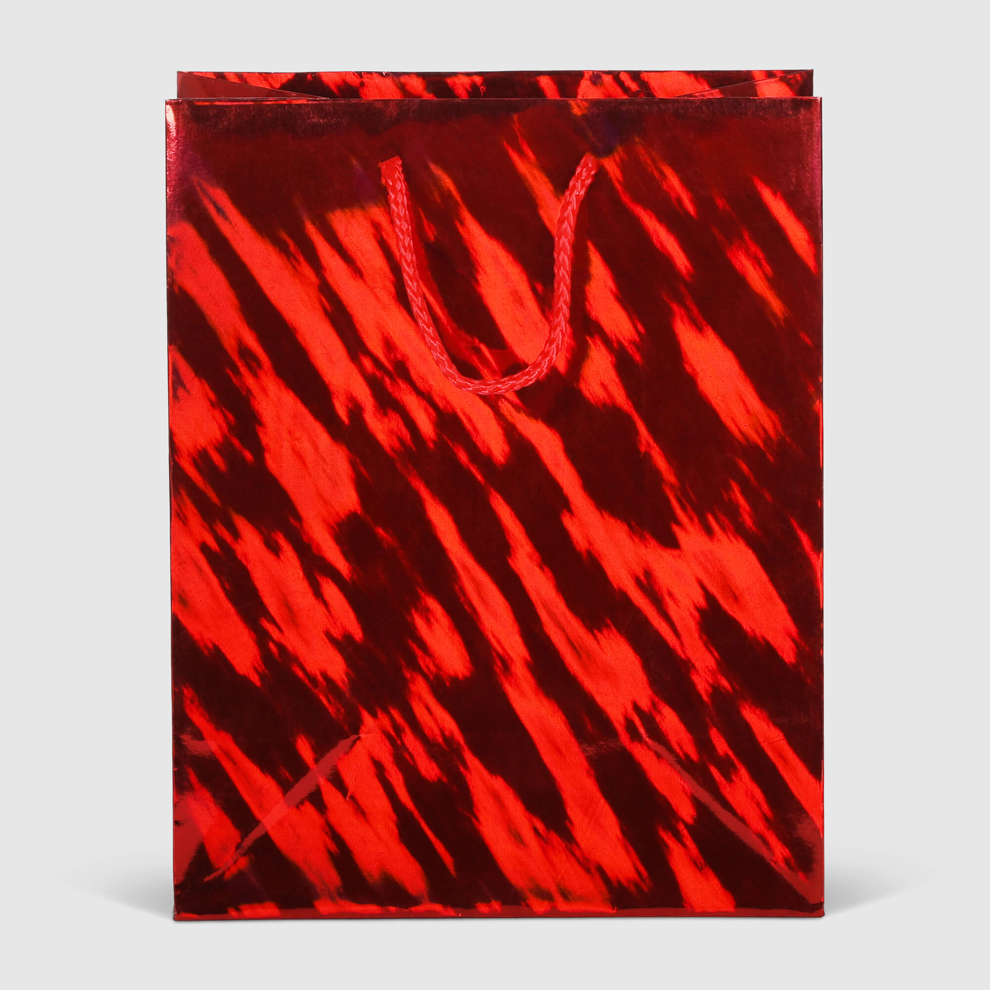 Пакет подарочный Мегамаг голографический MG 18х22,7х10 см, цвет красный - фото 2