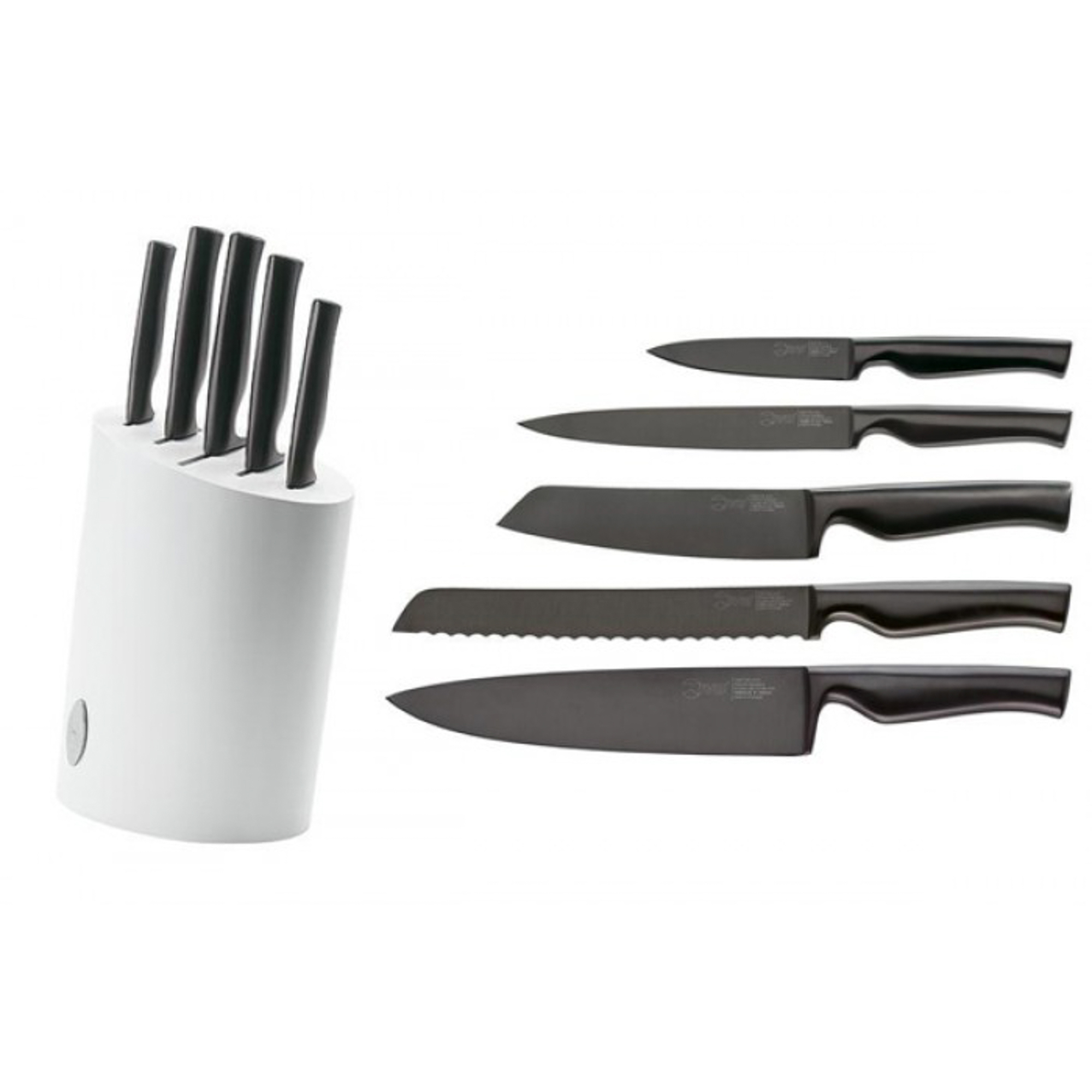 Набор ножей 6 предметов Ivo Virtu black (109244) нож для хлеба 20см virtu black ivo