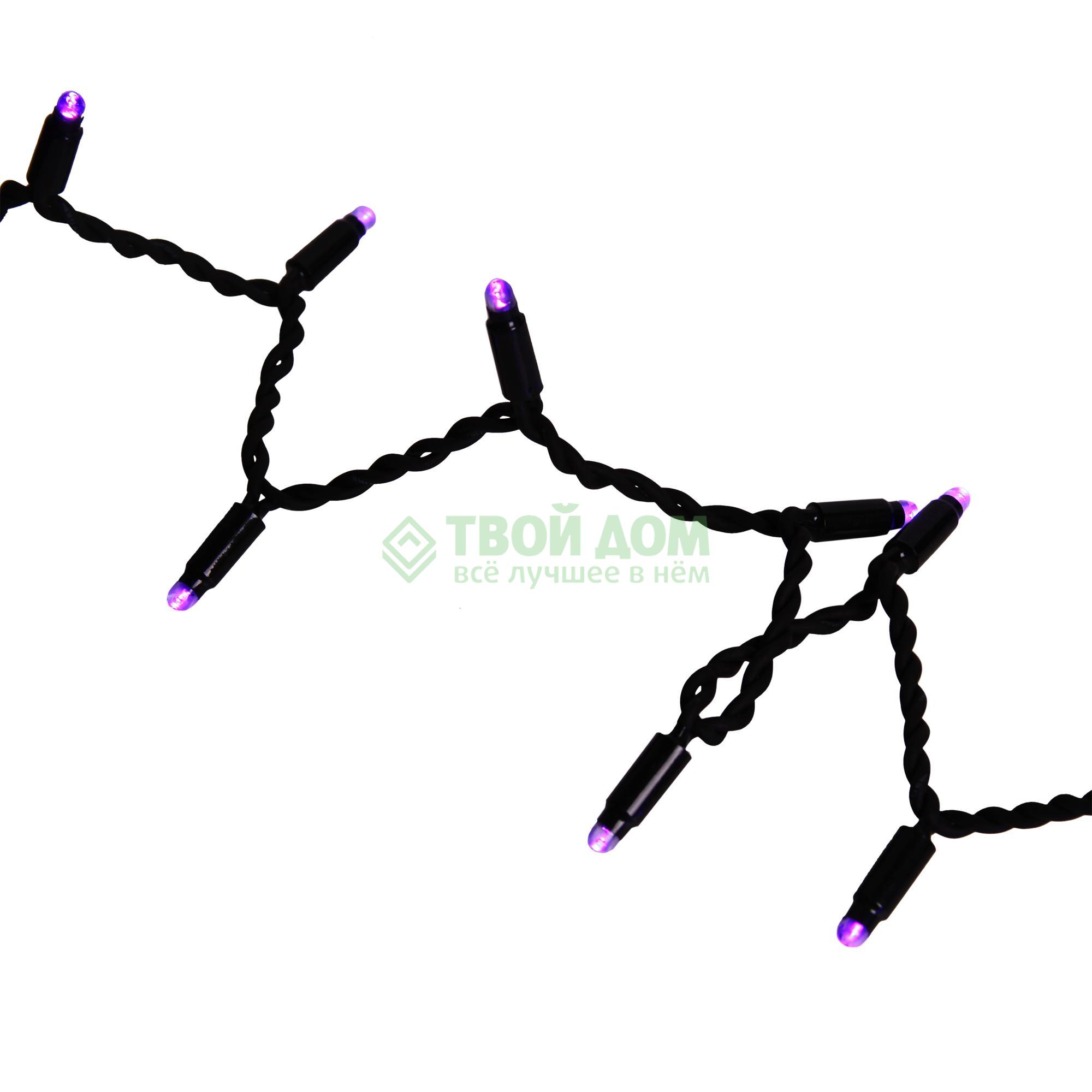 Электрогирлянда-сосульки уличная 2 м фиолетовая Star Trading Fashion Purple (465-31-TD-V), цвет фиолетовый - фото 2