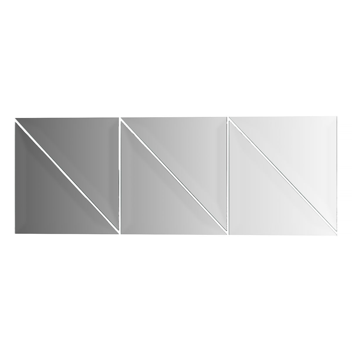 Зеркальная плитка Evoform с фацетом 15 мм треугольник 15х15 см 6 шт - фото 1