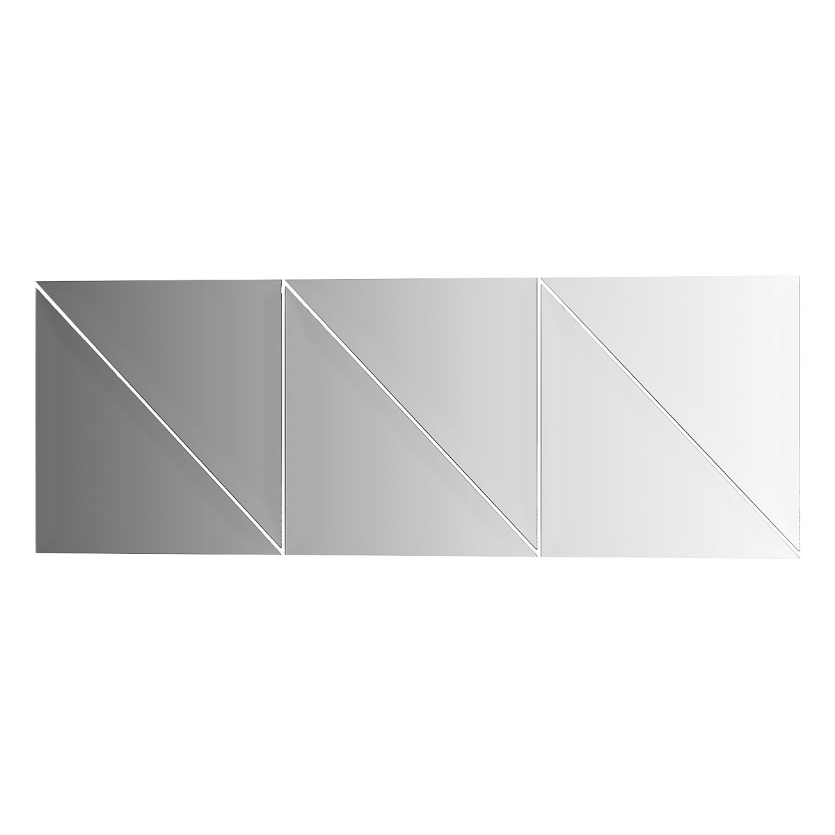 Зеркальная плитка Evoform с фацетом 15 мм треугольник 20х20 см 6 шт - фото 1